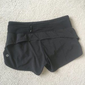 Lululemon Black Speed Up Shorts 2.5"